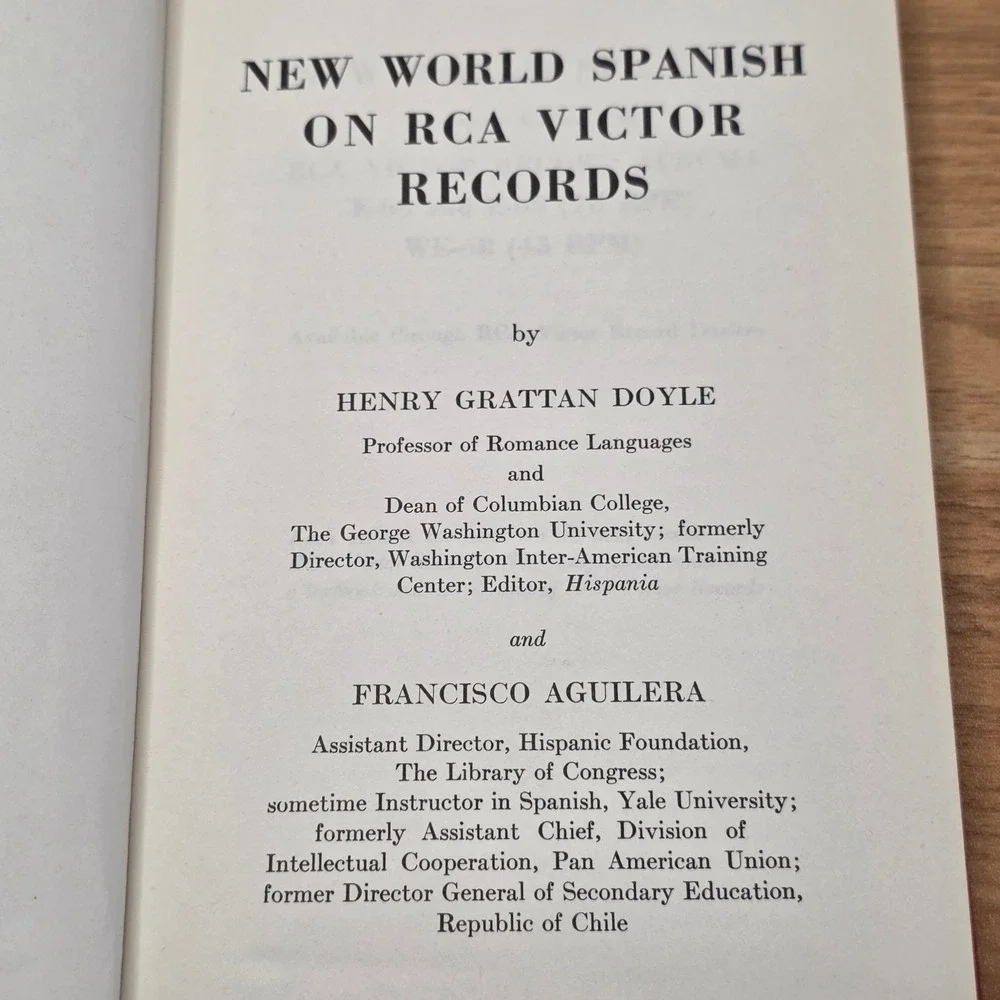 New World Spanish RCA Victor‎ Records Language Course Book Vintage Instructional